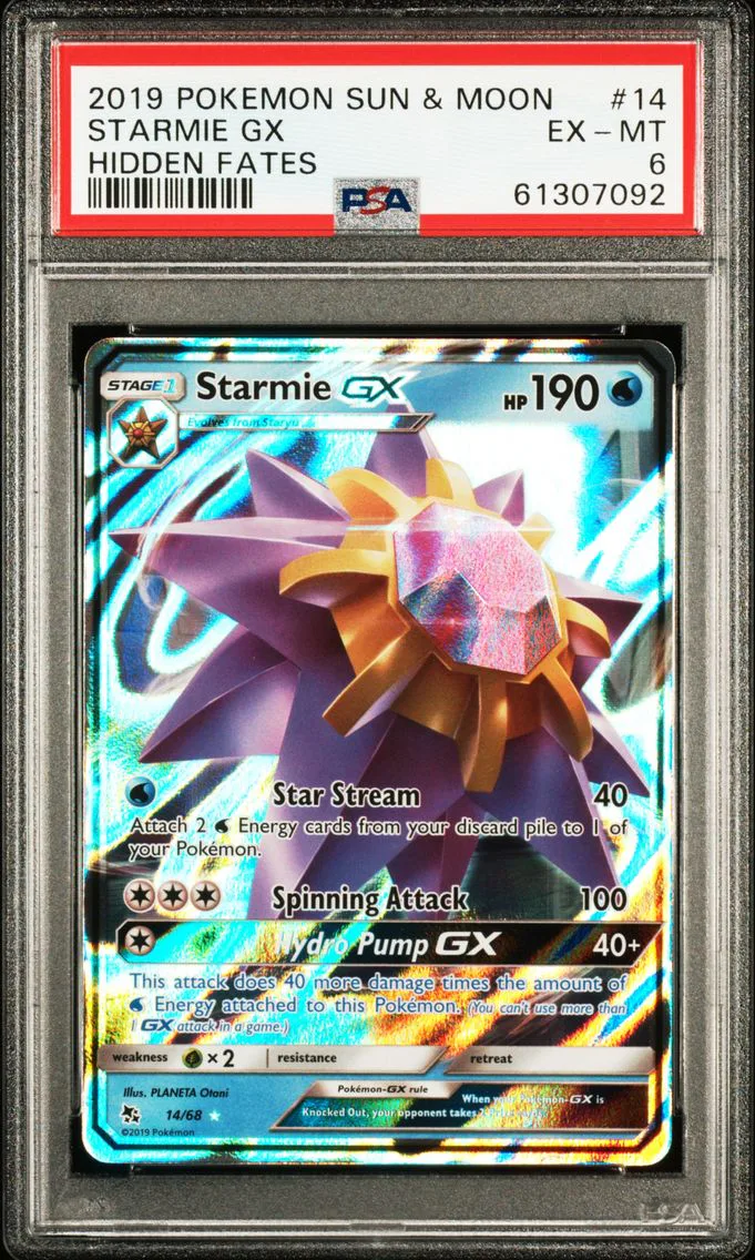 Starmie GX PSA 6 Hidden Fates