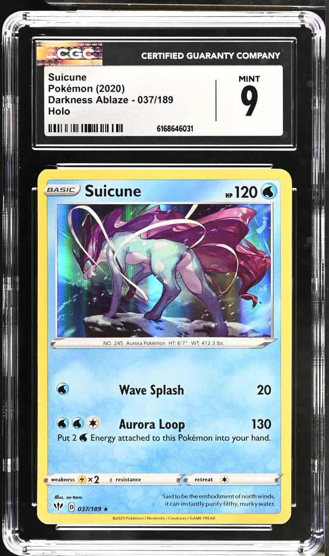 Suicune CGC 9 Darkness Ablaze